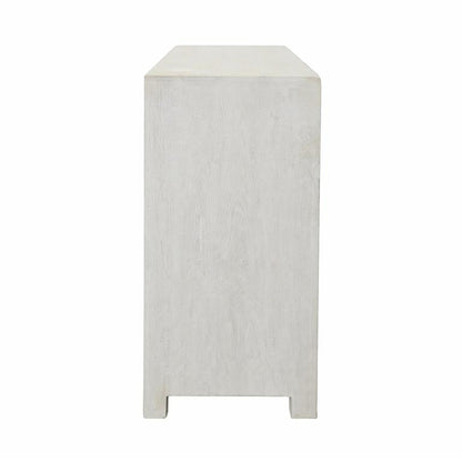 70" Distressed White Sheesham Wood Sideboard