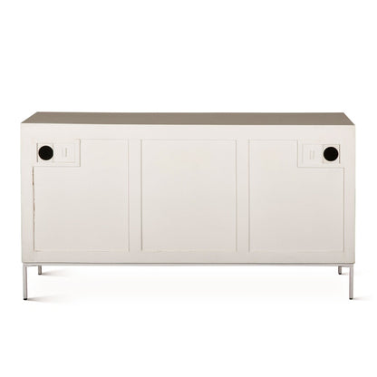 57" Coastal White Mango Wood Sideboard