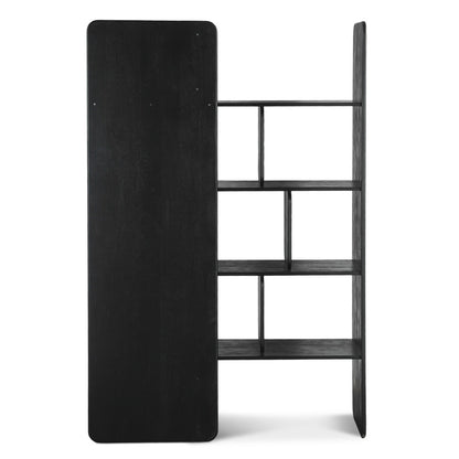 47" Black Mango Wood Bookshelf