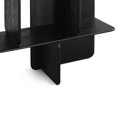 47" Black Mango Wood Bookshelf