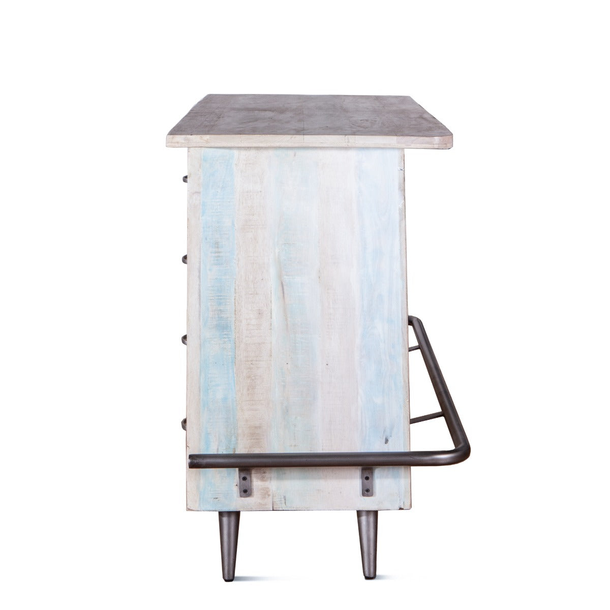 62" Vintage Teal Reclaimed Wood Bar