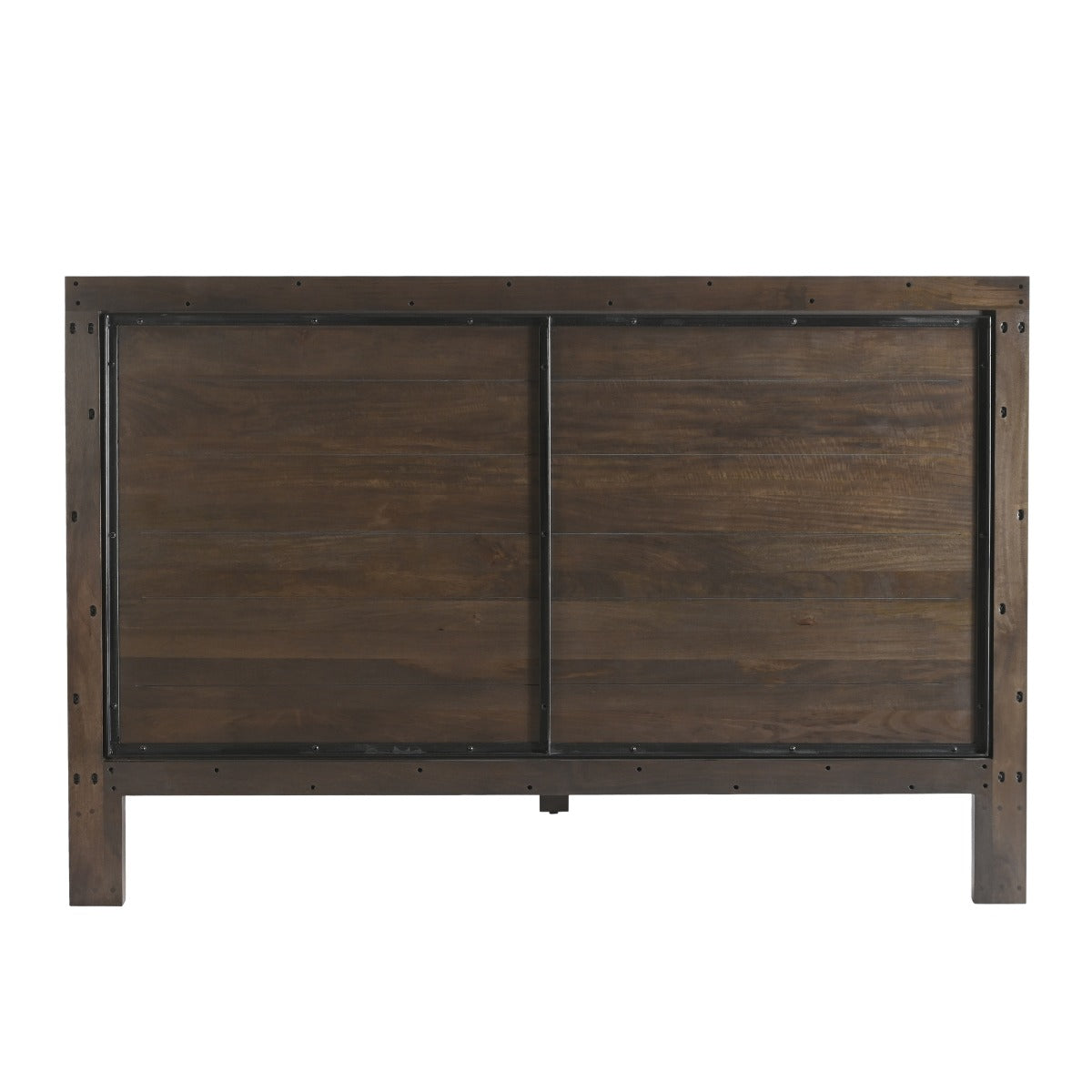 82" Dark Java Carved Wood King Size Bed