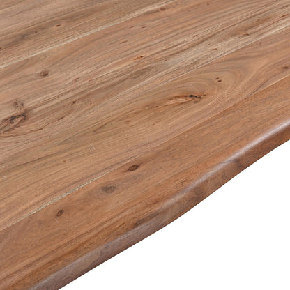 68" Smoked Acacia Wood Dining Table