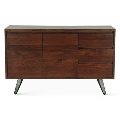 54" Walnut Acacia Wood Sideboard