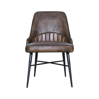 21" Dining Chair in Antique Whiskey Leather