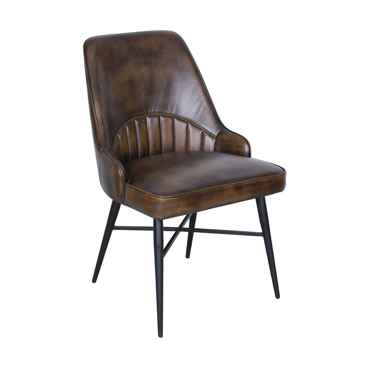 21" Dining Chair in Antique Whiskey Leather