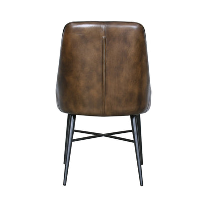 21" Dining Chair in Antique Whiskey Leather
