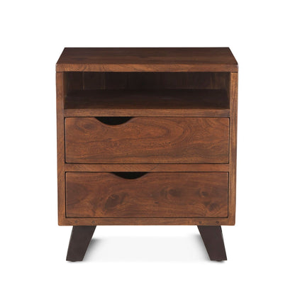 23" Walnut Wood Nightstand