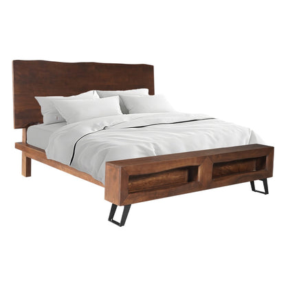 90" Walnut King Size Bed