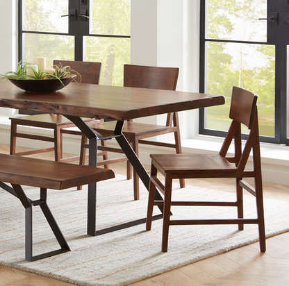 22" Dining Chair in Walnut Wood