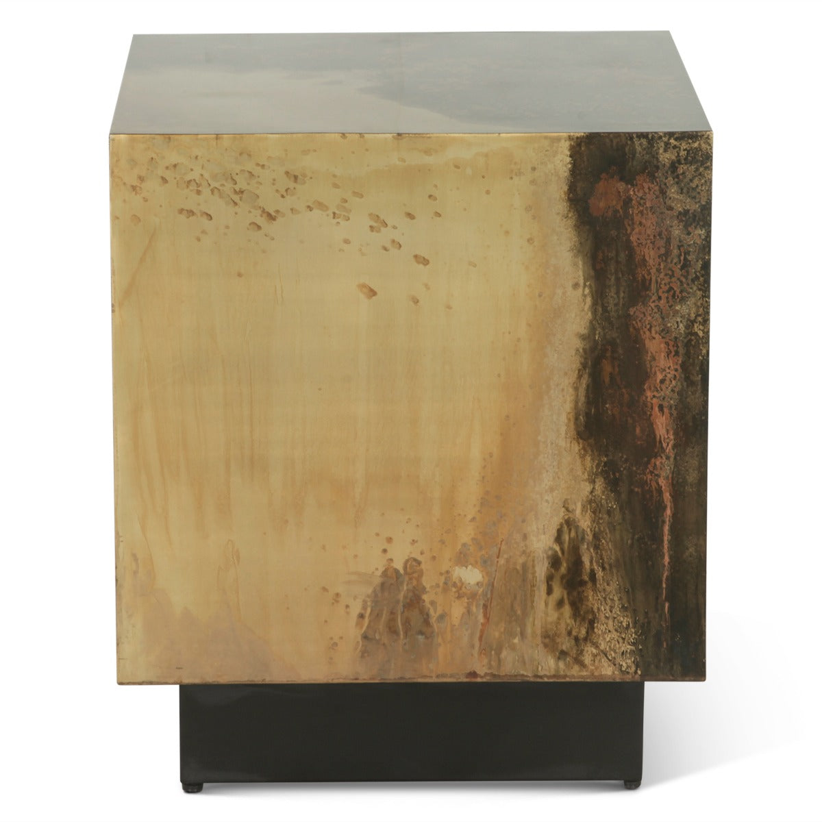 20" Oxidized Copper Metal Side Table