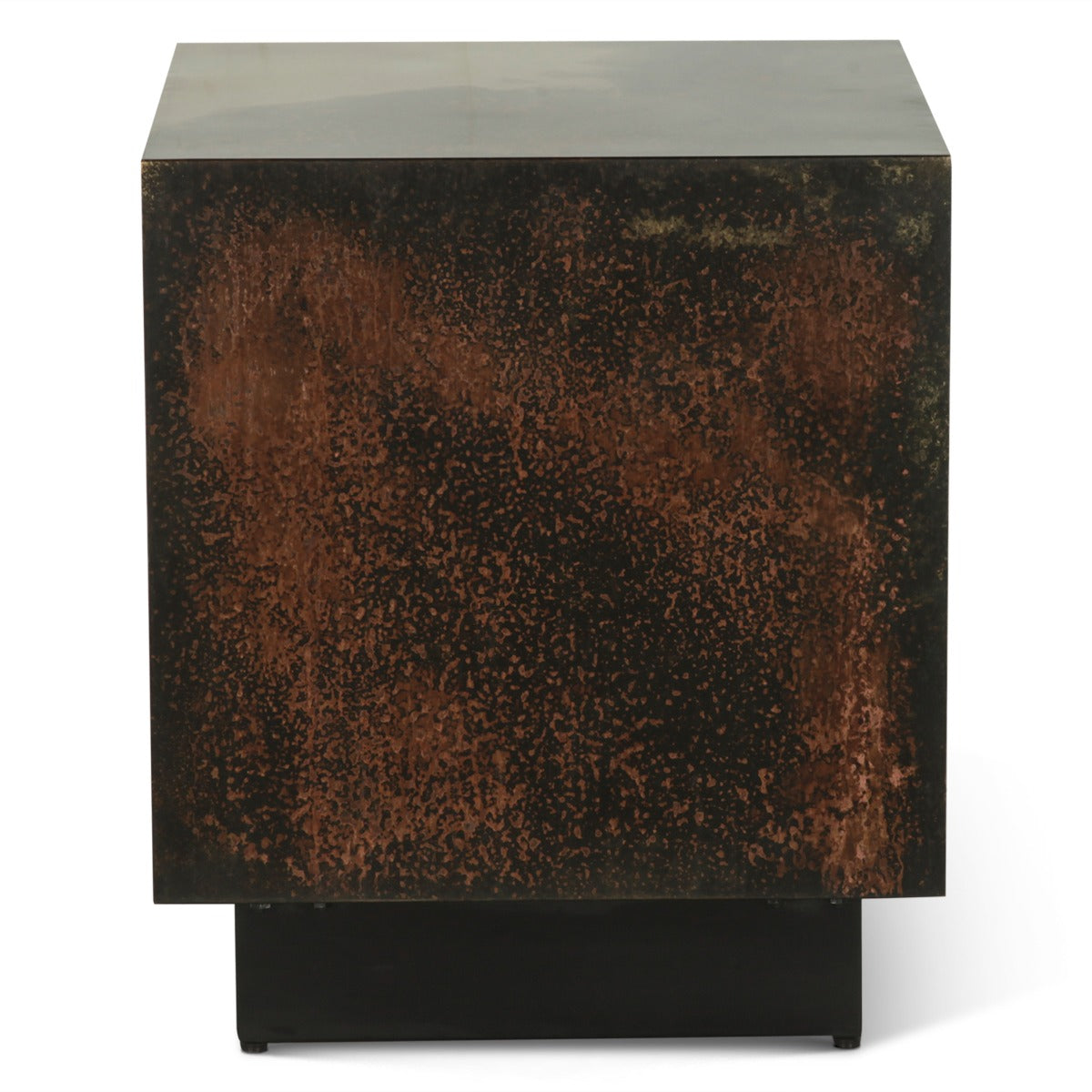 20" Oxidized Copper Metal Side Table