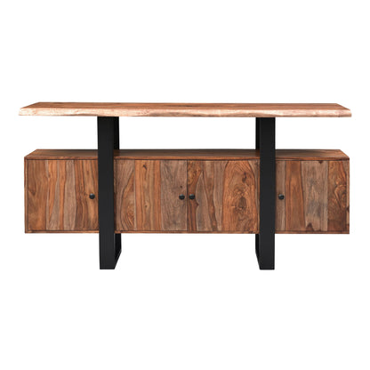 63" Brownstone Sheesham Wood Media Cabinet