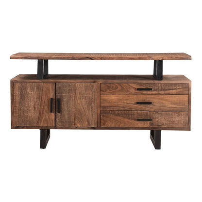 63" Brownstone Sheesham Wood Sideboard