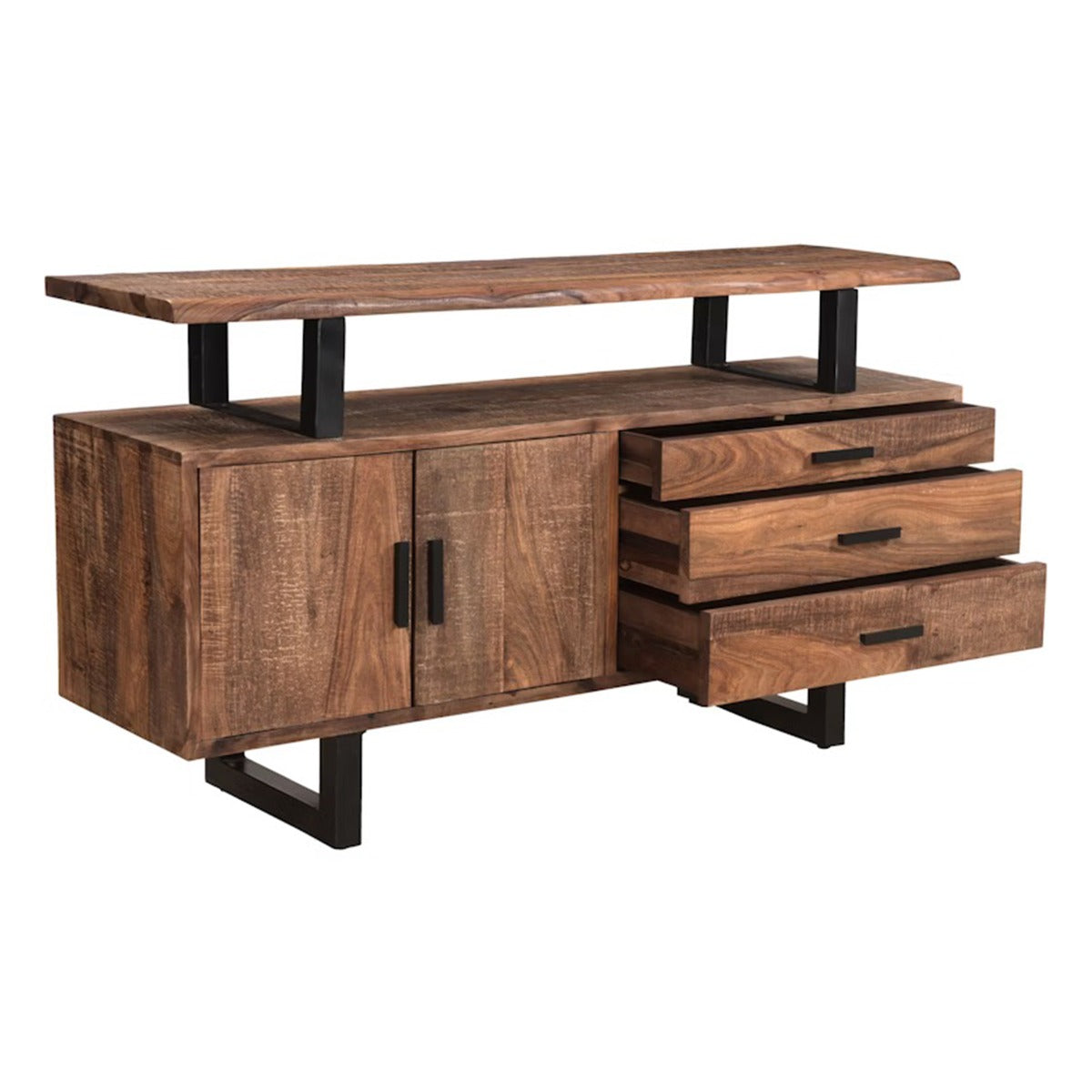 63" Brownstone Sheesham Wood Sideboard