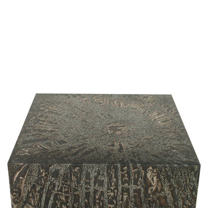 35" Desert Patina and Brass Coffee Table