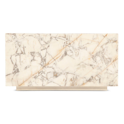 32" Alabaster Marble Drum Coffee Table