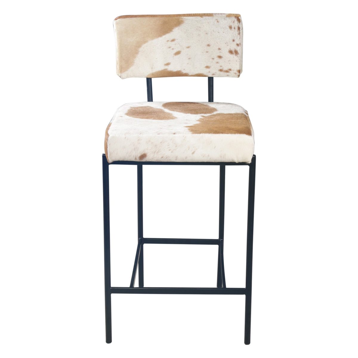 17.5" Brown Hair on Hide Counter Chair
