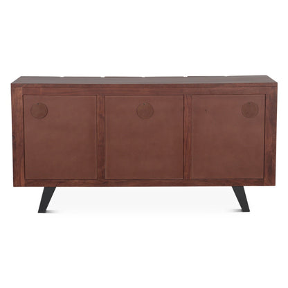68" Raw Walnut Acacia Wood Sideboard
