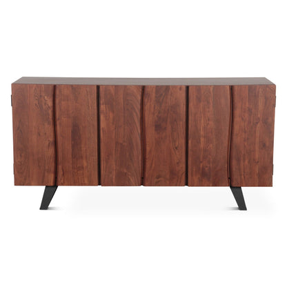 68" Raw Walnut Acacia Wood Sideboard