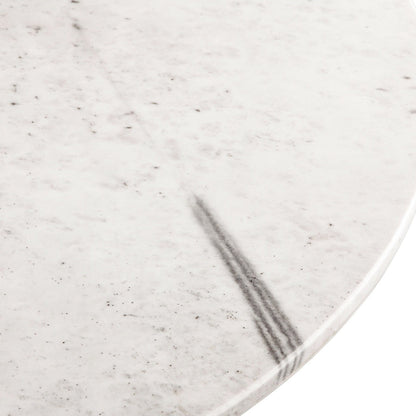 48" White Marble Round Dining Table