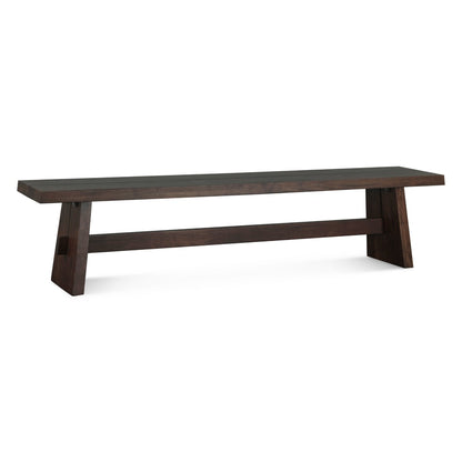 79" Coffee Bean Acacia Wood Bench