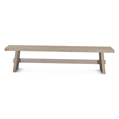79" Matte Driftwood Acacia Wood Bench