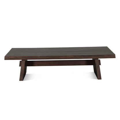 58" Coffee Bean Acacia Wood Coffee Table
