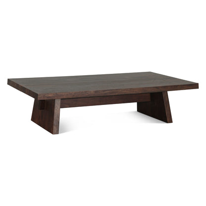 58" Coffee Bean Acacia Wood Coffee Table