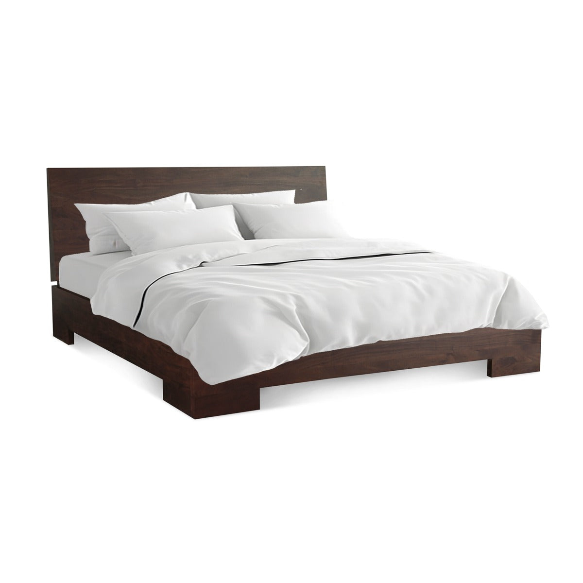 63" Coffee Bean Wood Queen Size Bed
