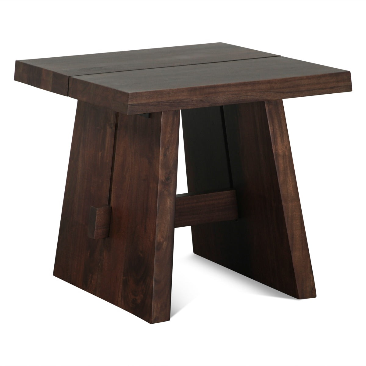 24" Coffee Bean Acacia Wood Side Table