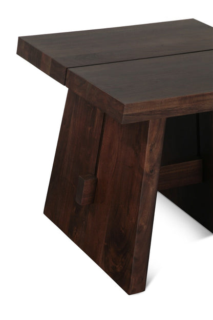 24" Coffee Bean Acacia Wood Side Table