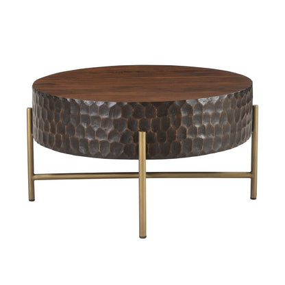 34" Two-Tone Mango Wood Coffee Table