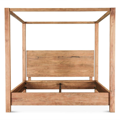 83" Brushed Acacia Wood King Size Bed