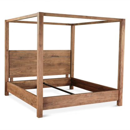 83" Brushed Acacia Wood King Size Bed