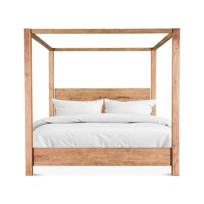 83" Brushed Acacia Wood King Size Bed