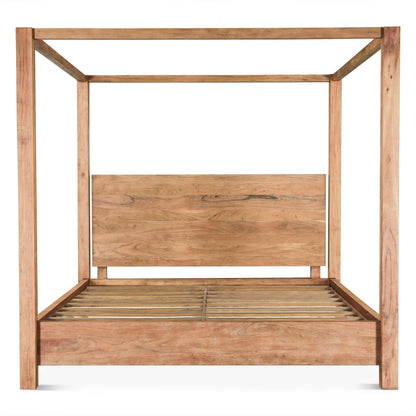 67" Brushed Acacia Wood Queen Size Bed