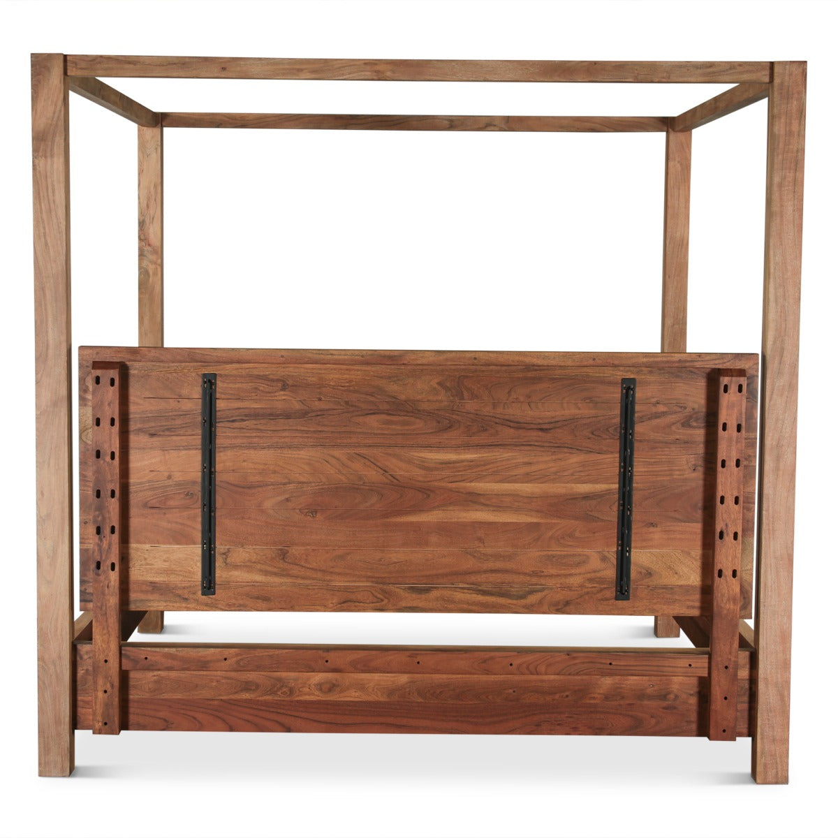 67" Brushed Acacia Wood Queen Size Bed