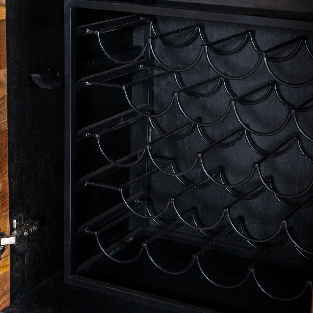 72" Natural Saal Wood Bar Cabinet