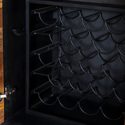 72" Natural Saal Wood Bar Cabinet