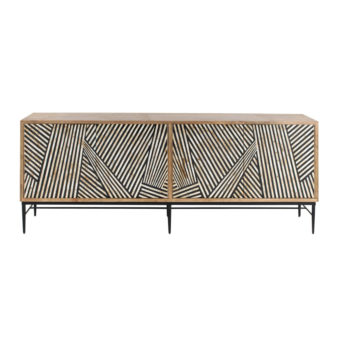 80" Natural Mango Wood Sideboard