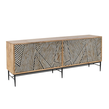 80" Natural Mango Wood Sideboard