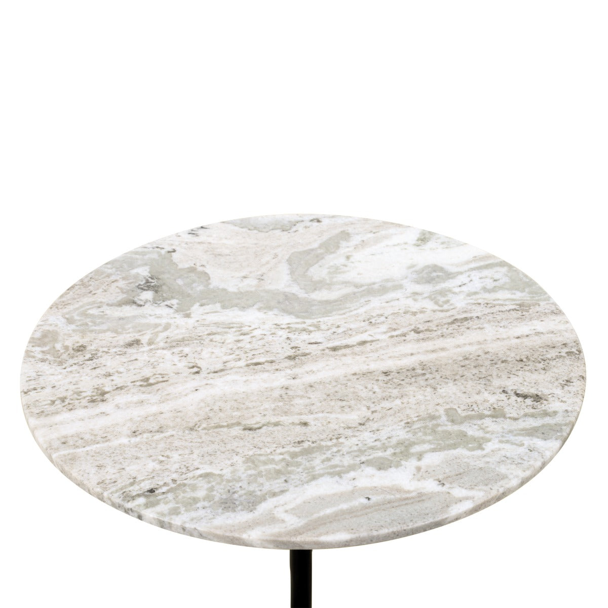 18" Brown Marble Accent Table