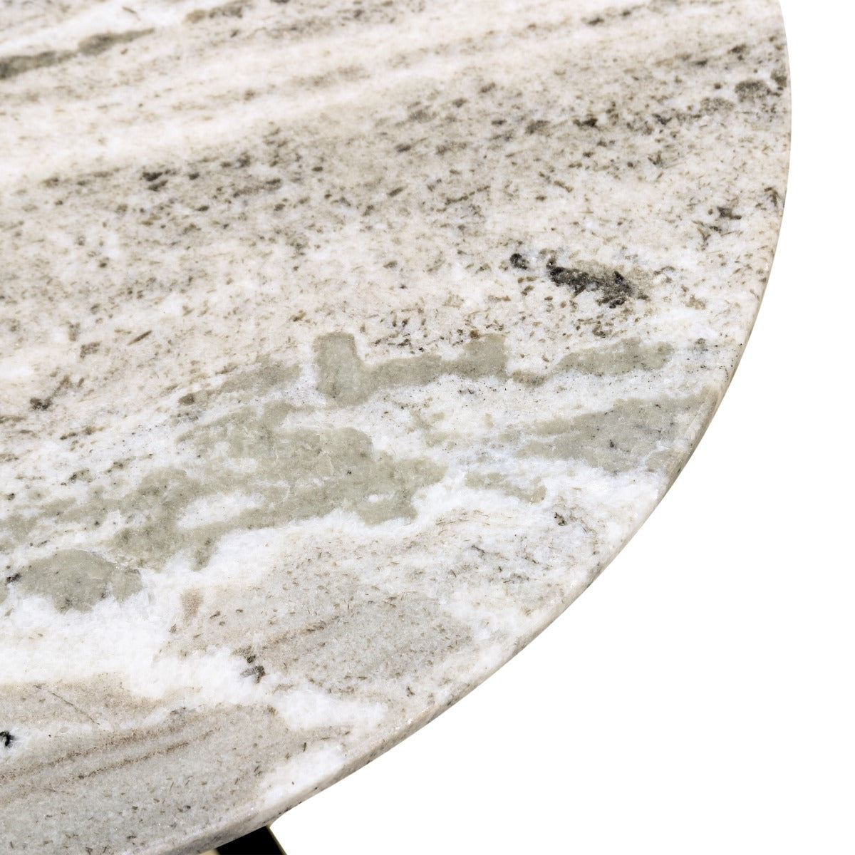 18" Brown Marble Accent Table