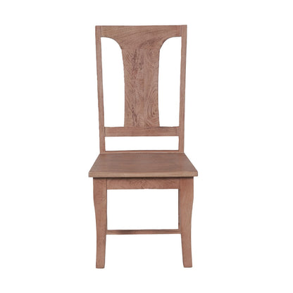 19" Antique Oak Wood Dining Chair