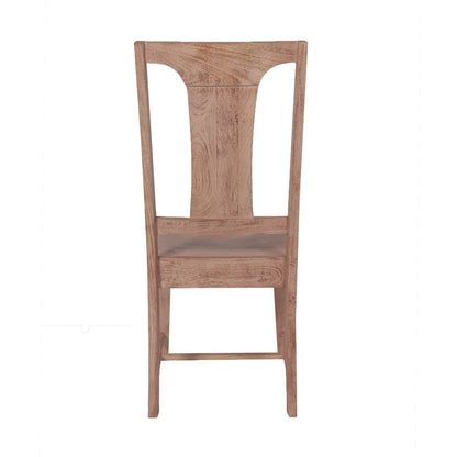 19" Antique Oak Wood Dining Chair