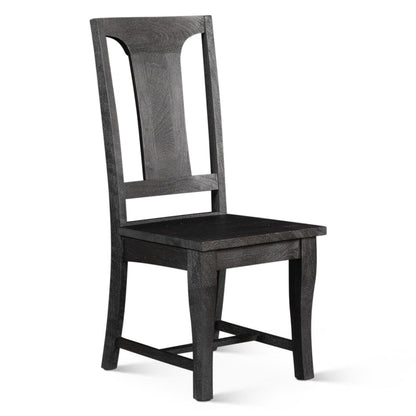 19" Black Wood Dining Chair