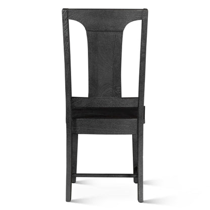 19" Black Wood Dining Chair