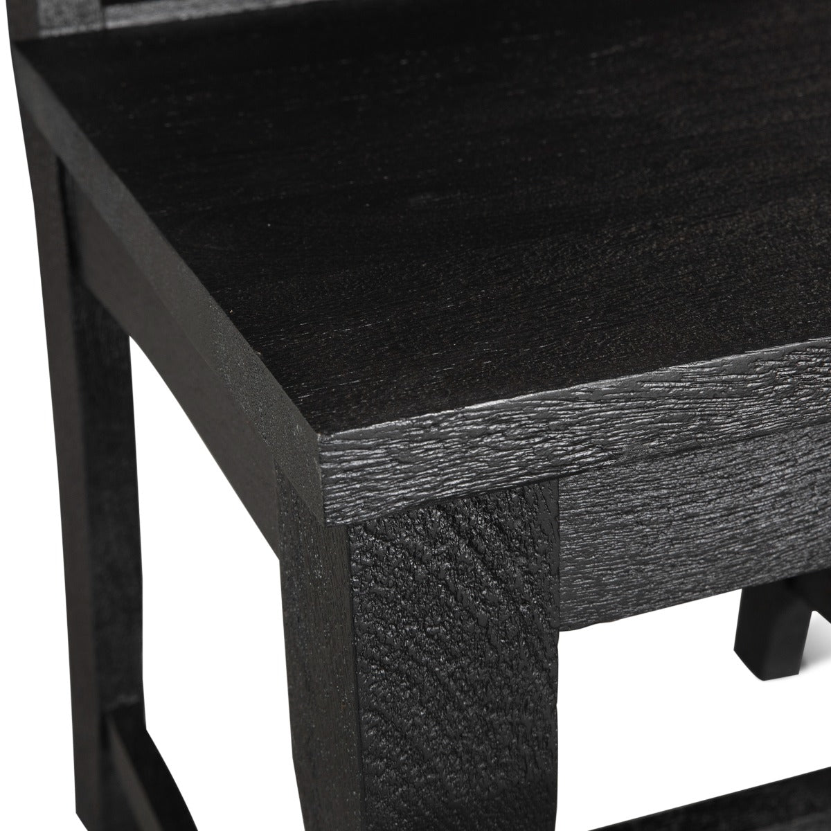 19" Black Wood Dining Chair