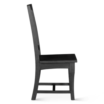 19" Black Wood Dining Chair